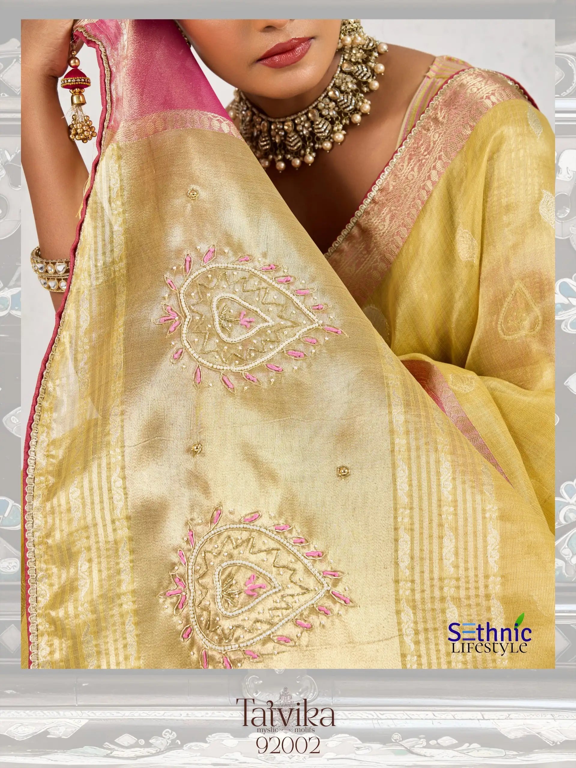 Sethnic Lifestyle Sarees Crafted From A Refined Blend Of Tissue And Linen Fabrics