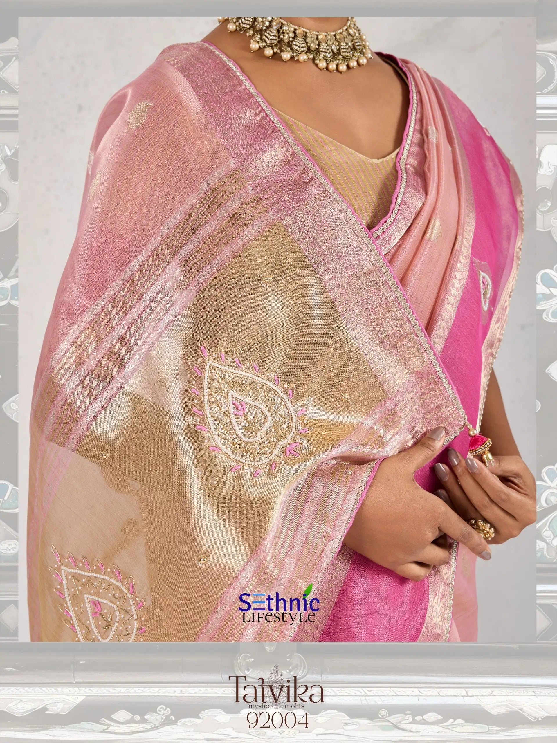 Sethnic Lifestyle Sarees Crafted From A Refined Blend Of Tissue And Linen Fabrics