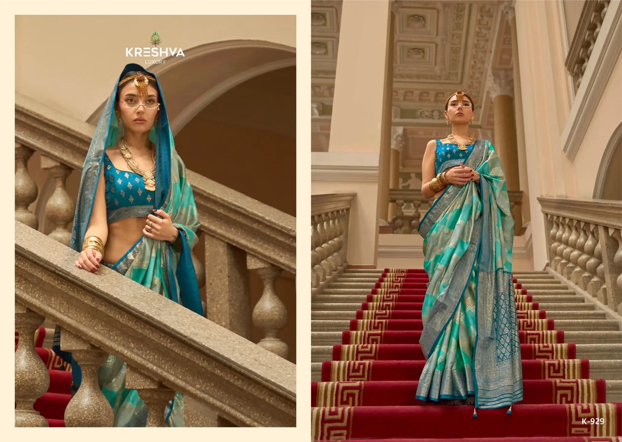 KRESHVA Sarees Crafted With Satin Fabric Offer A Smooth Lustrous Finish That Enhances Comfort