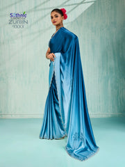Sethnic Lifestyle Sarees Feature Premium Ombre Japan Satin Known For Its Smooth Texture