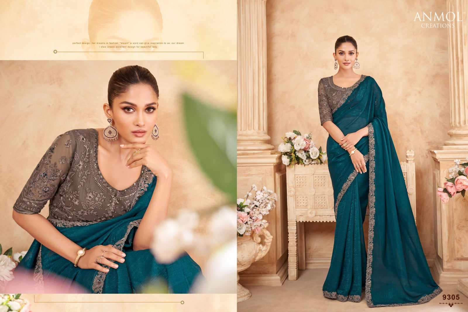 Anmol Multiple Fabric Sarees Showcase Versatile Blend Of Fabric And Textures