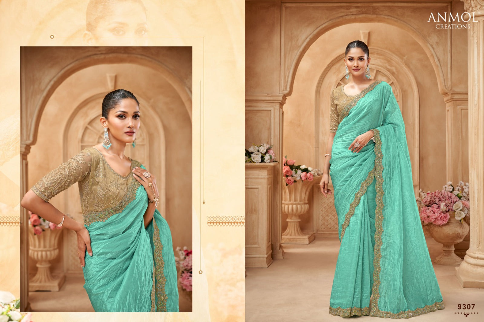 Anmol Multiple Fabric Sarees Showcase Versatile Blend Of Fabric And Textures