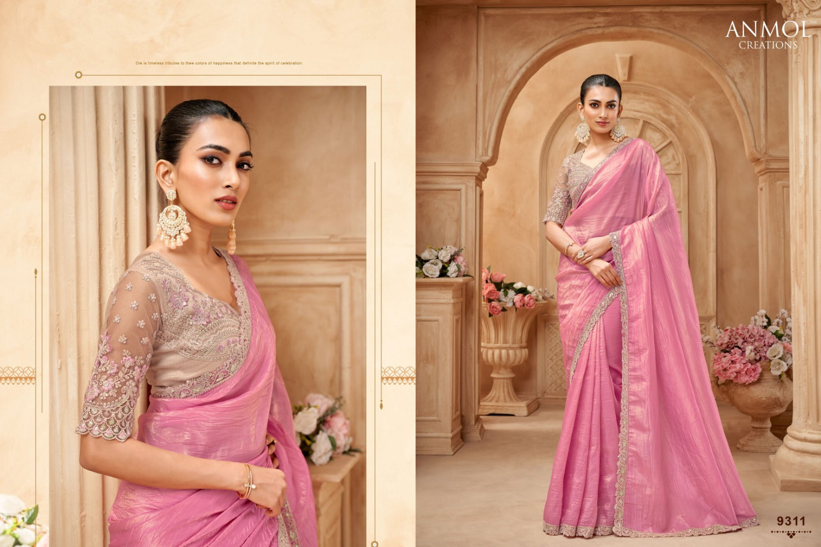 Anmol Multiple Fabric Sarees Showcase Versatile Blend Of Fabric And Textures