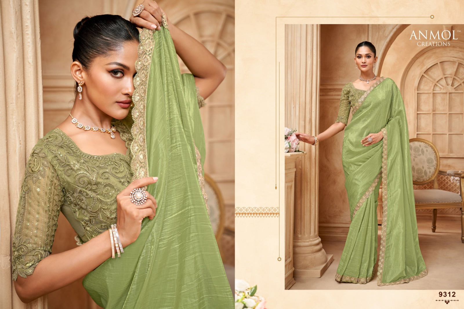 Anmol Multiple Fabric Sarees Showcase Versatile Blend Of Fabric And Textures
