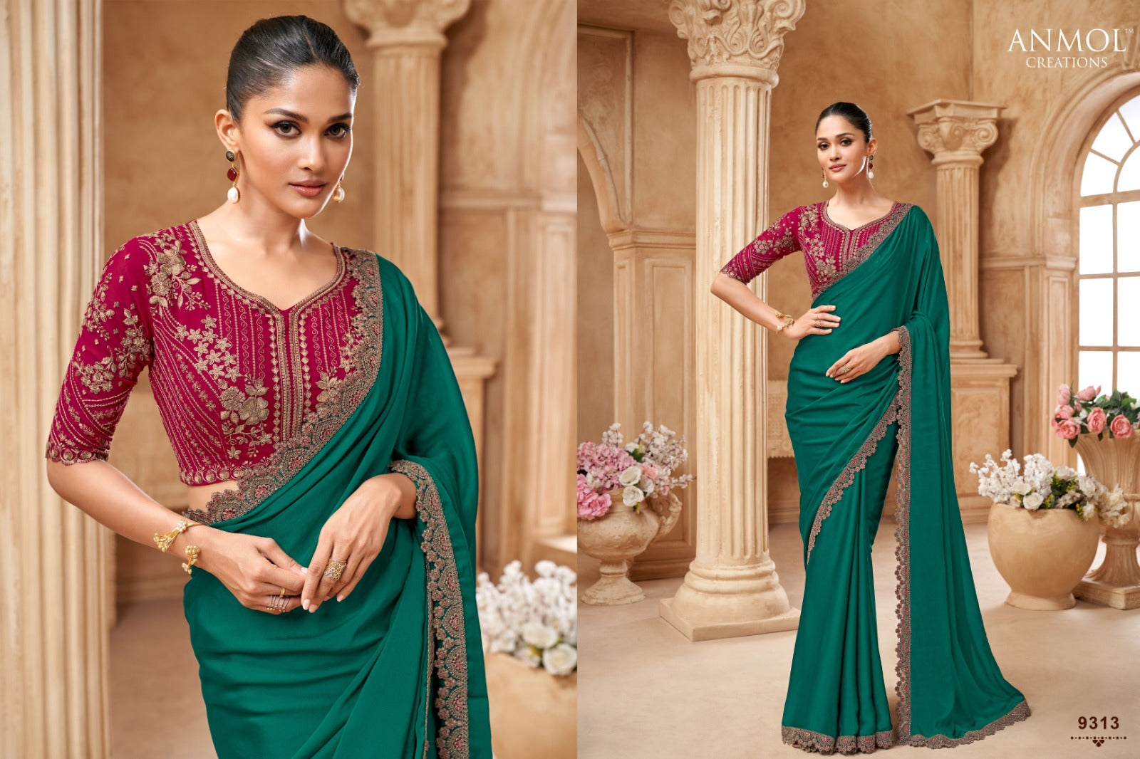 Anmol Multiple Fabric Sarees Showcase Versatile Blend Of Fabric And Textures