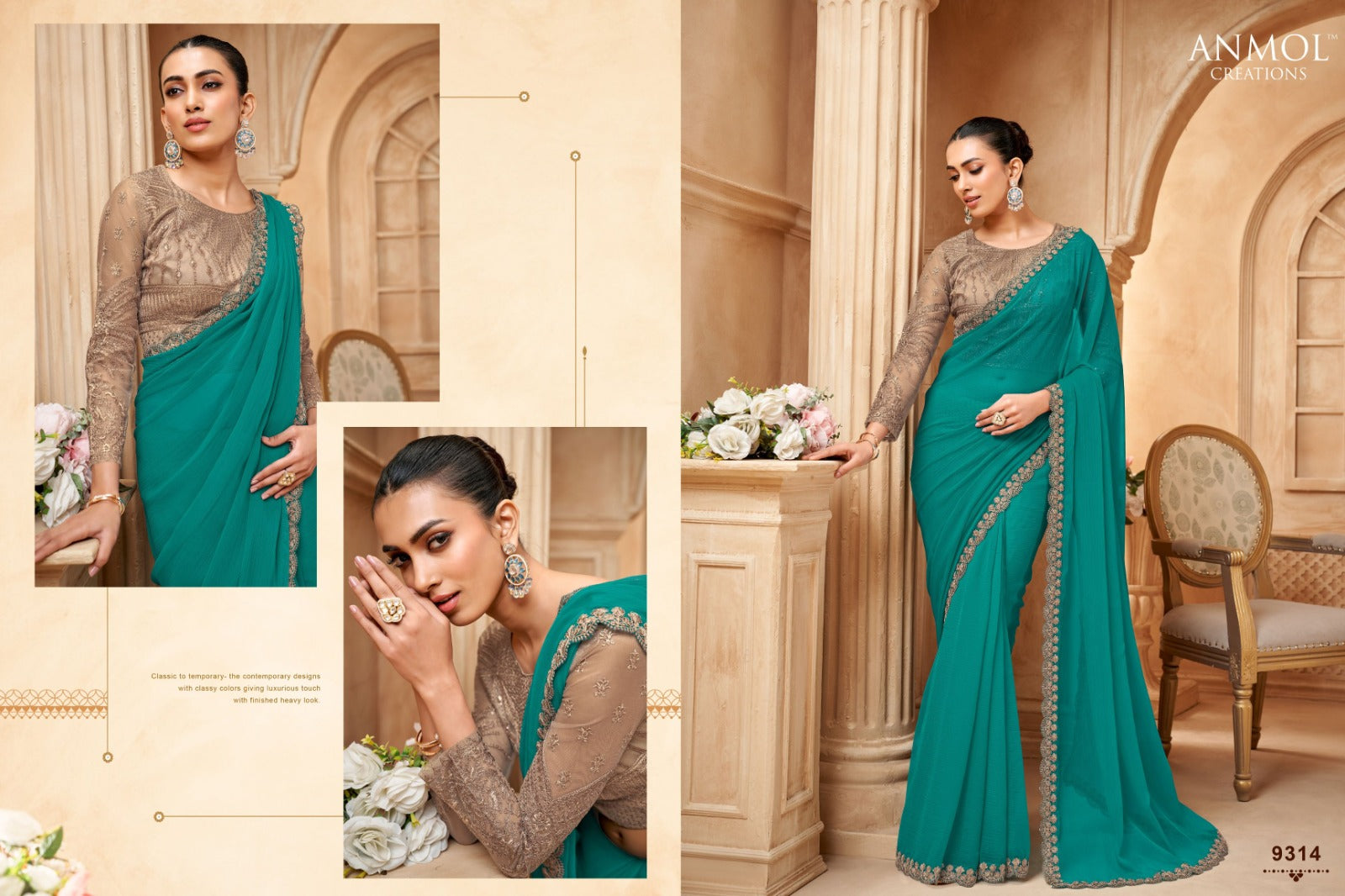 Anmol Multiple Fabric Sarees Showcase Versatile Blend Of Fabric And Textures