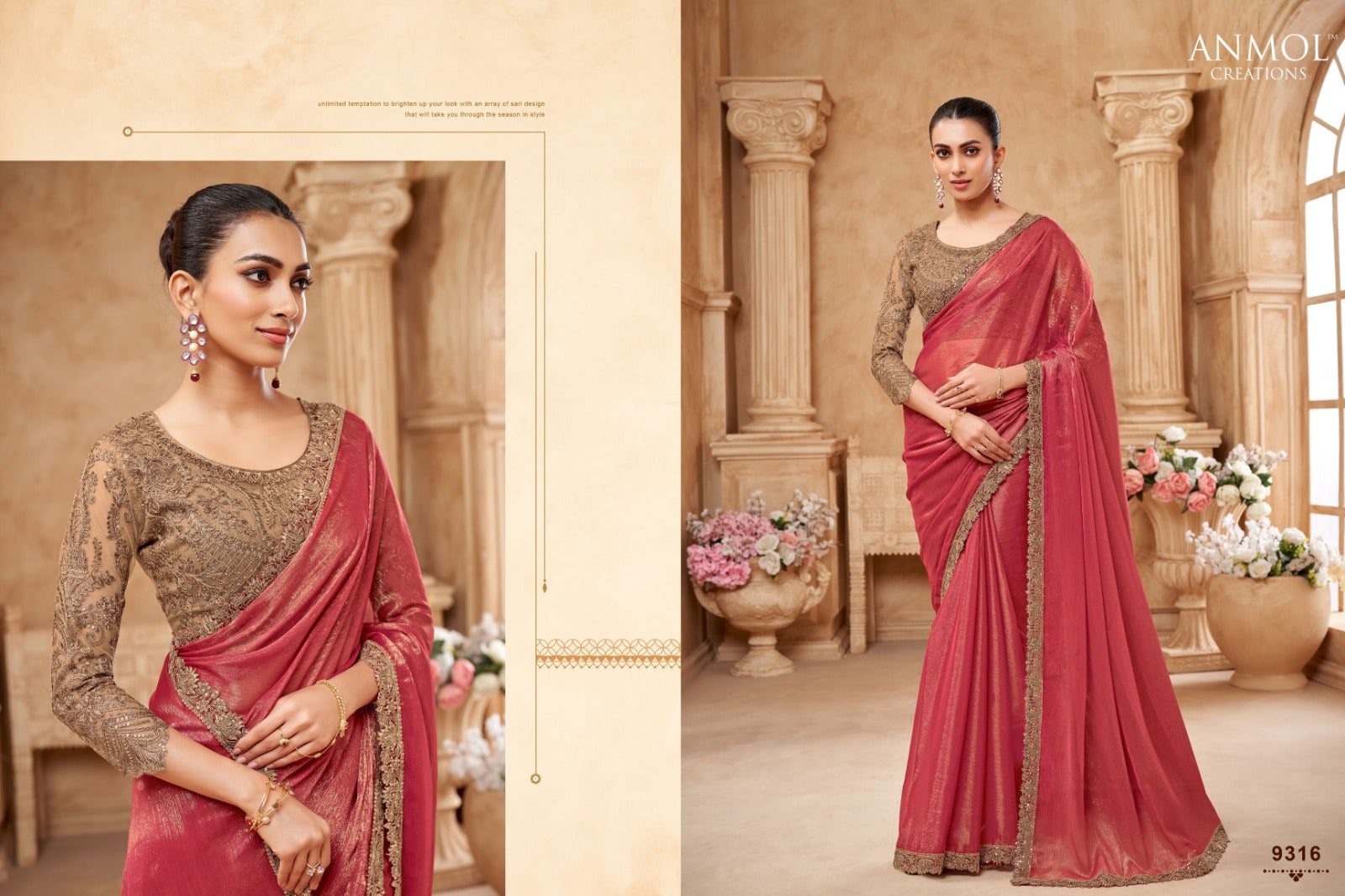 Anmol Multiple Fabric Sarees Showcase Versatile Blend Of Fabric And Textures