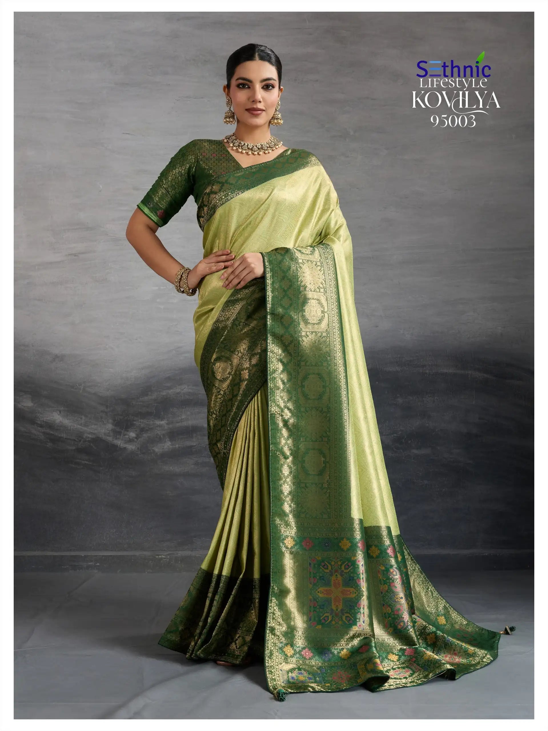 SETHNIC LIFESTYLE Saree Made From Premium Kanjivaram Soft Silk Combines Traditional Craftsmanship