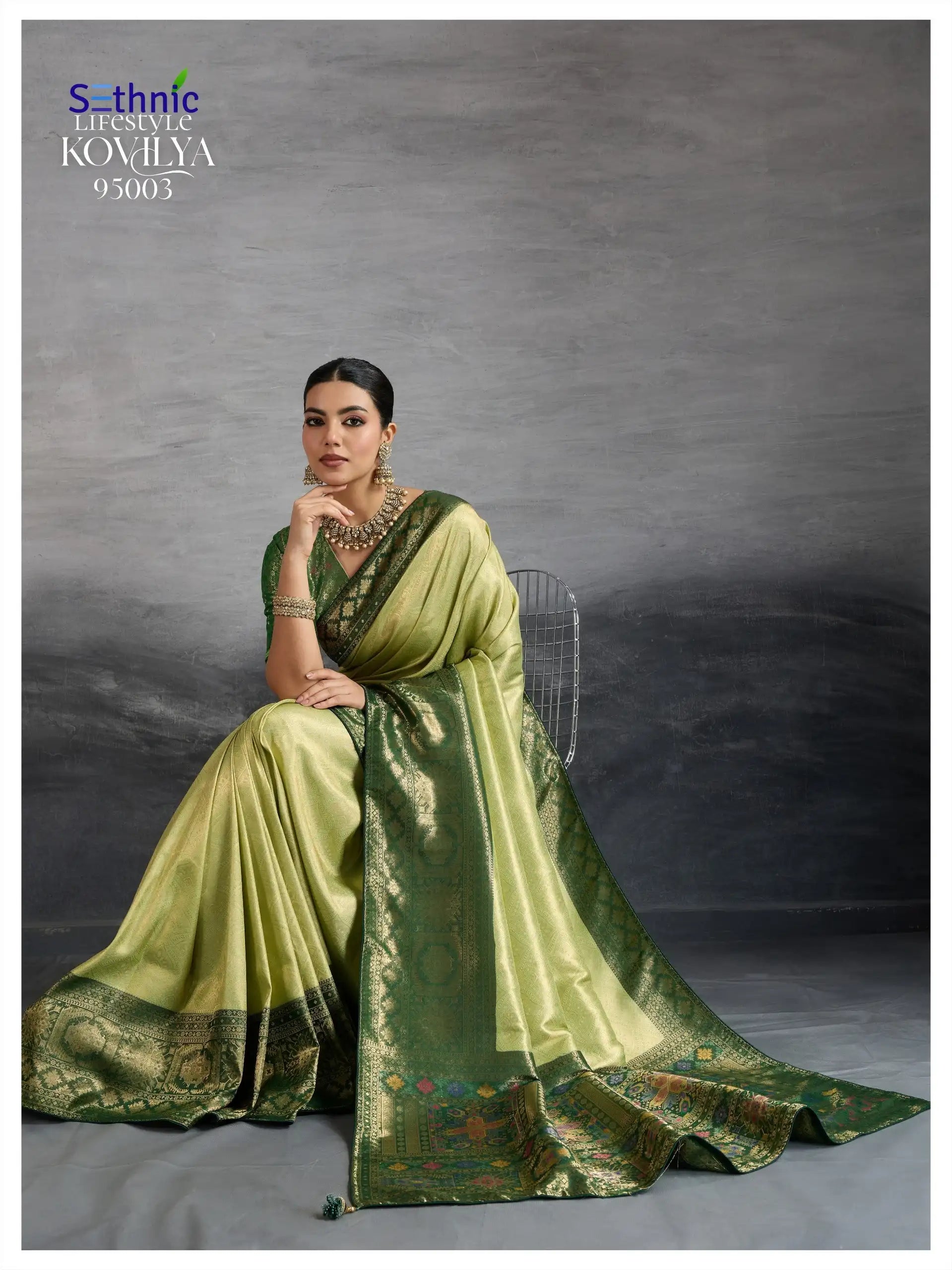 SETHNIC LIFESTYLE Saree Made From Premium Kanjivaram Soft Silk Combines Traditional Craftsmanship