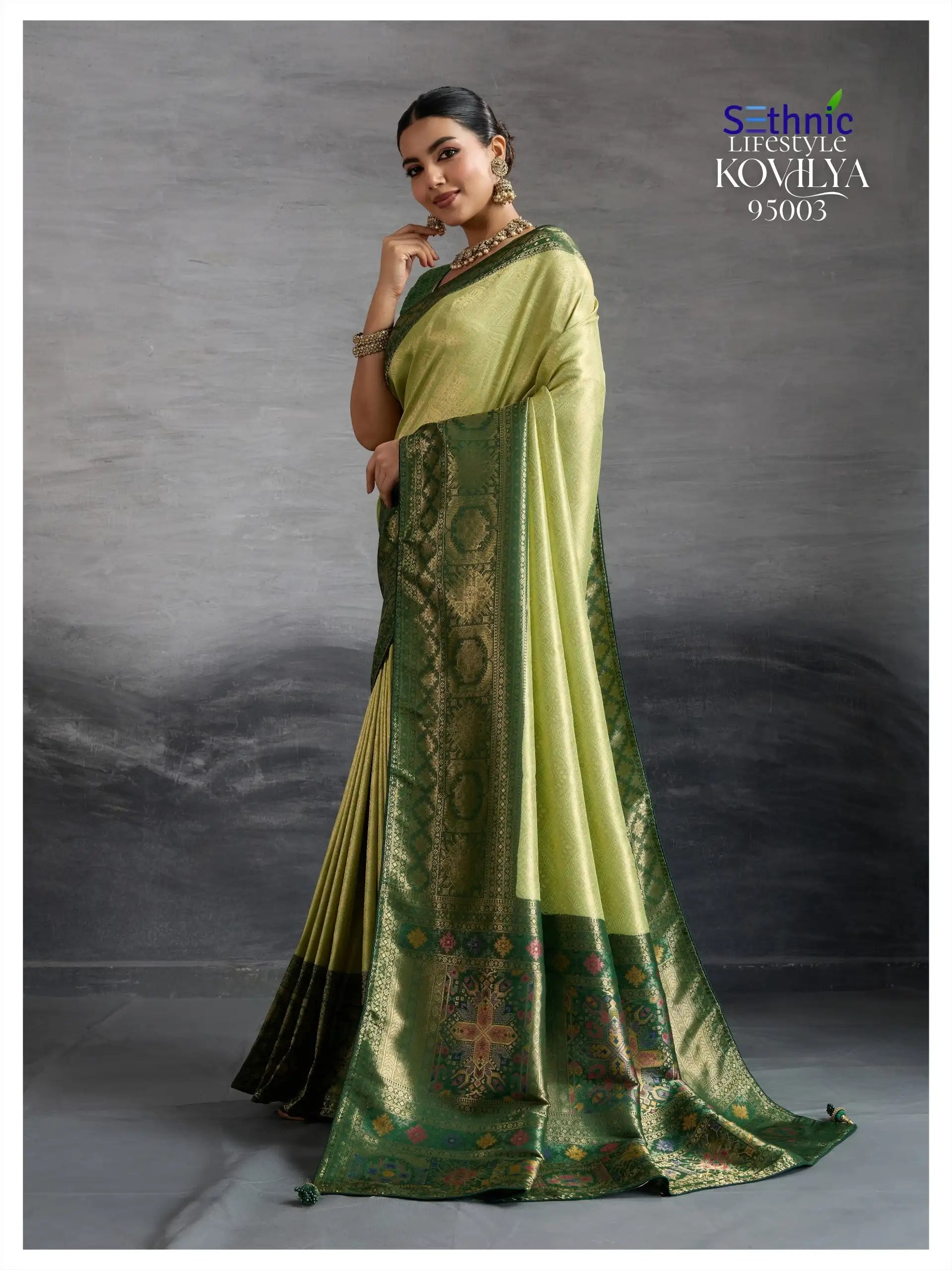 SETHNIC LIFESTYLE Saree Made From Premium Kanjivaram Soft Silk Combines Traditional Craftsmanship