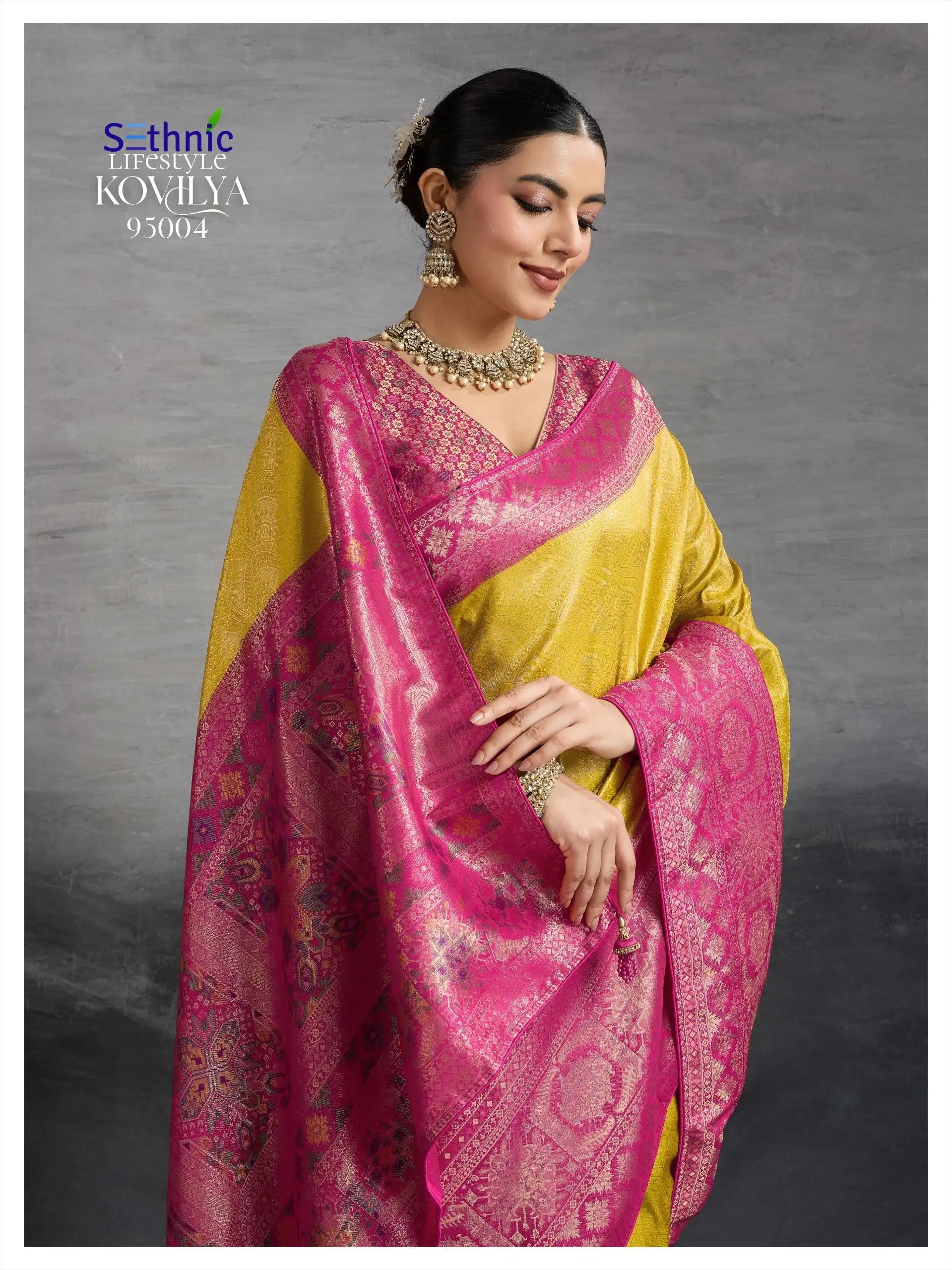 SETHNIC LIFESTYLE Saree Made From Premium Kanjivaram Soft Silk Combines Traditional Craftsmanship