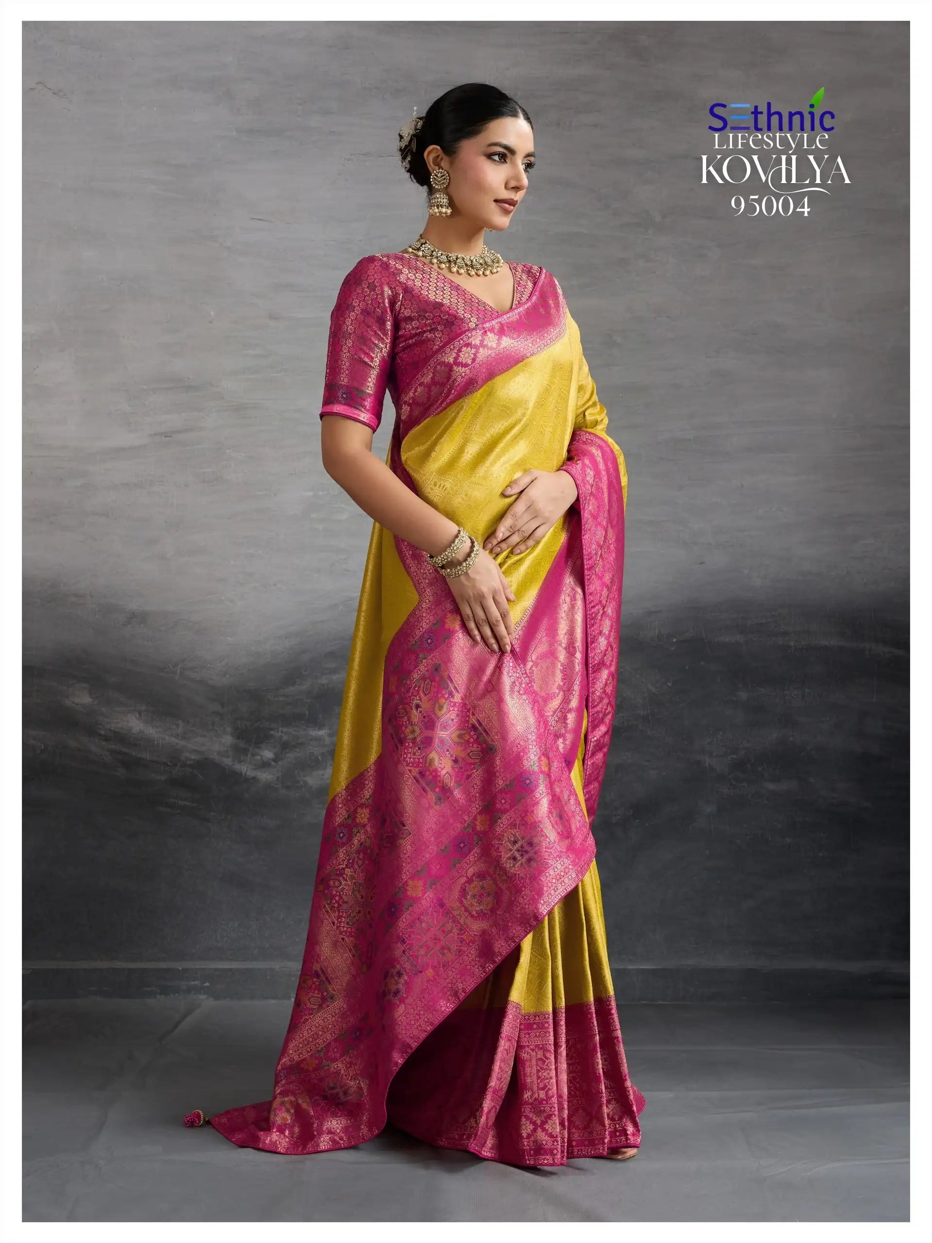 SETHNIC LIFESTYLE Saree Made From Premium Kanjivaram Soft Silk Combines Traditional Craftsmanship