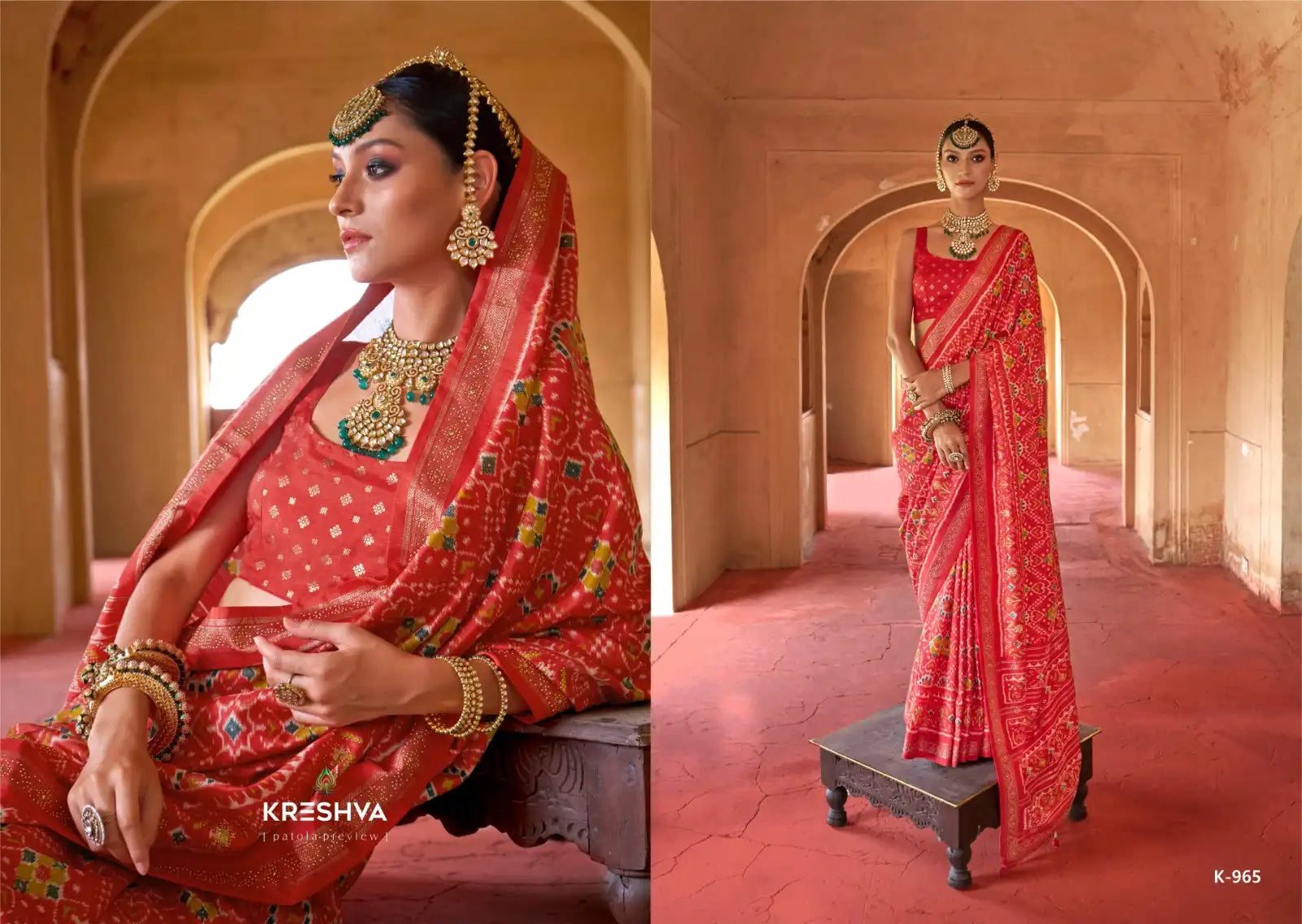 KRESHVA Sarees Showcase Exquisite Craftsmanship Using Super P.V. Silk 8001 Renowned