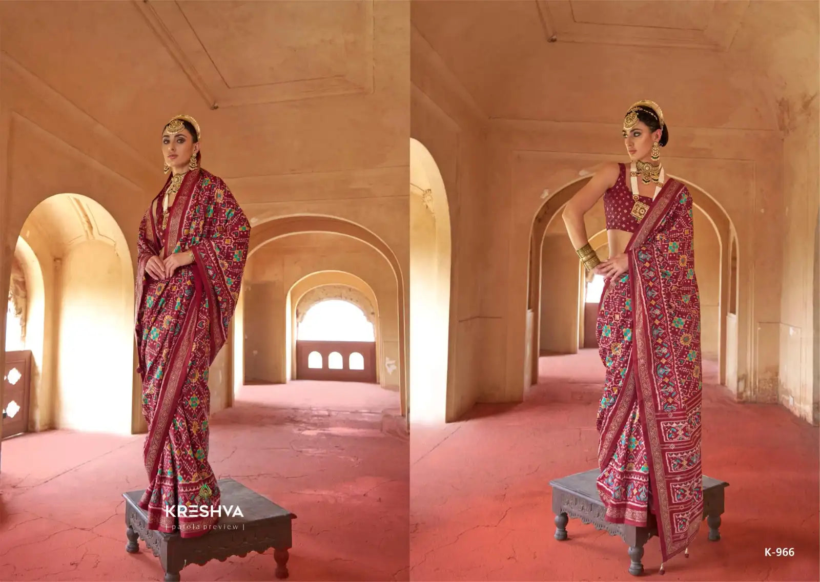 KRESHVA Sarees Showcase Exquisite Craftsmanship Using Super P.V. Silk 8001 Renowned