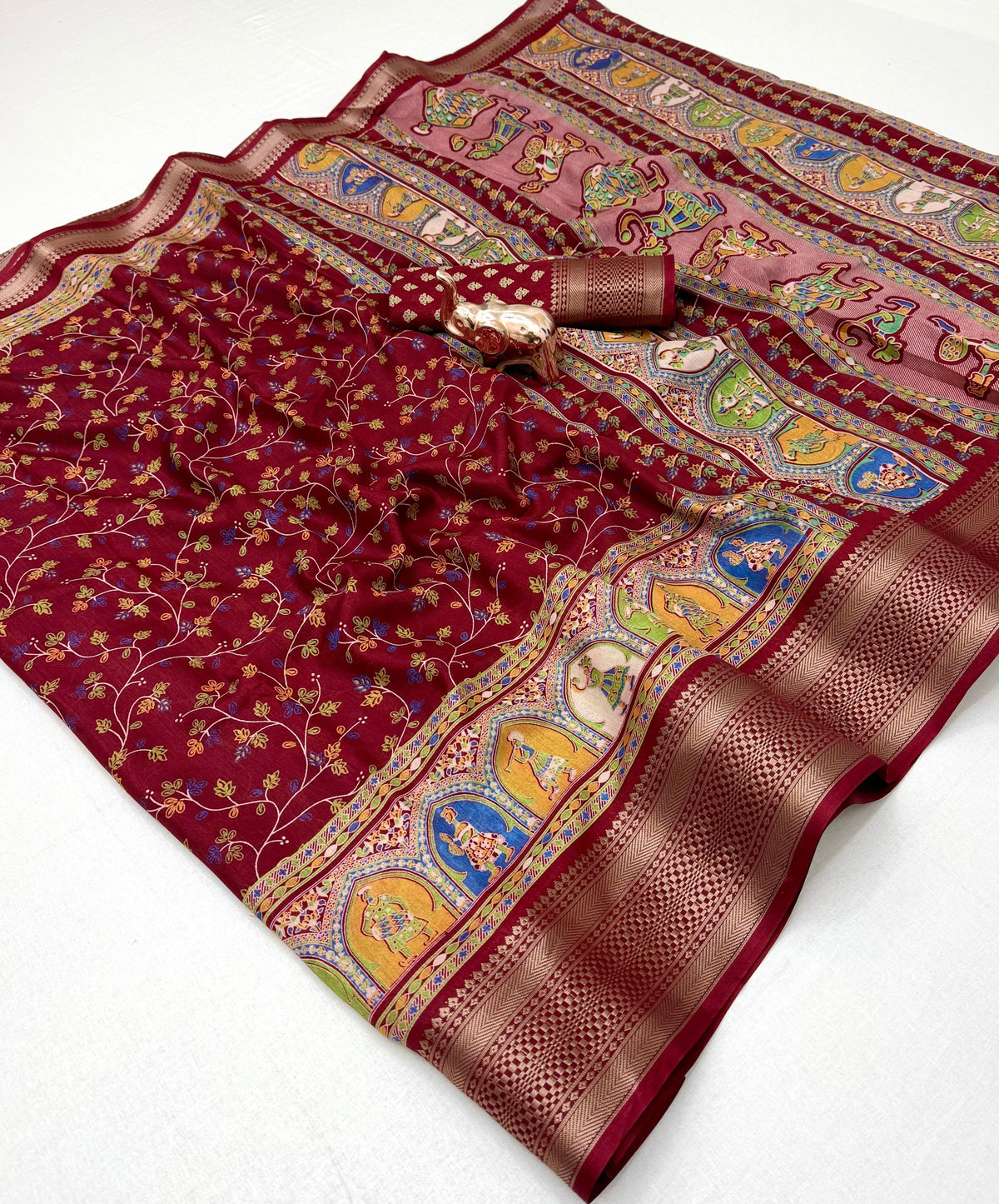 Kashmiri print Saree
