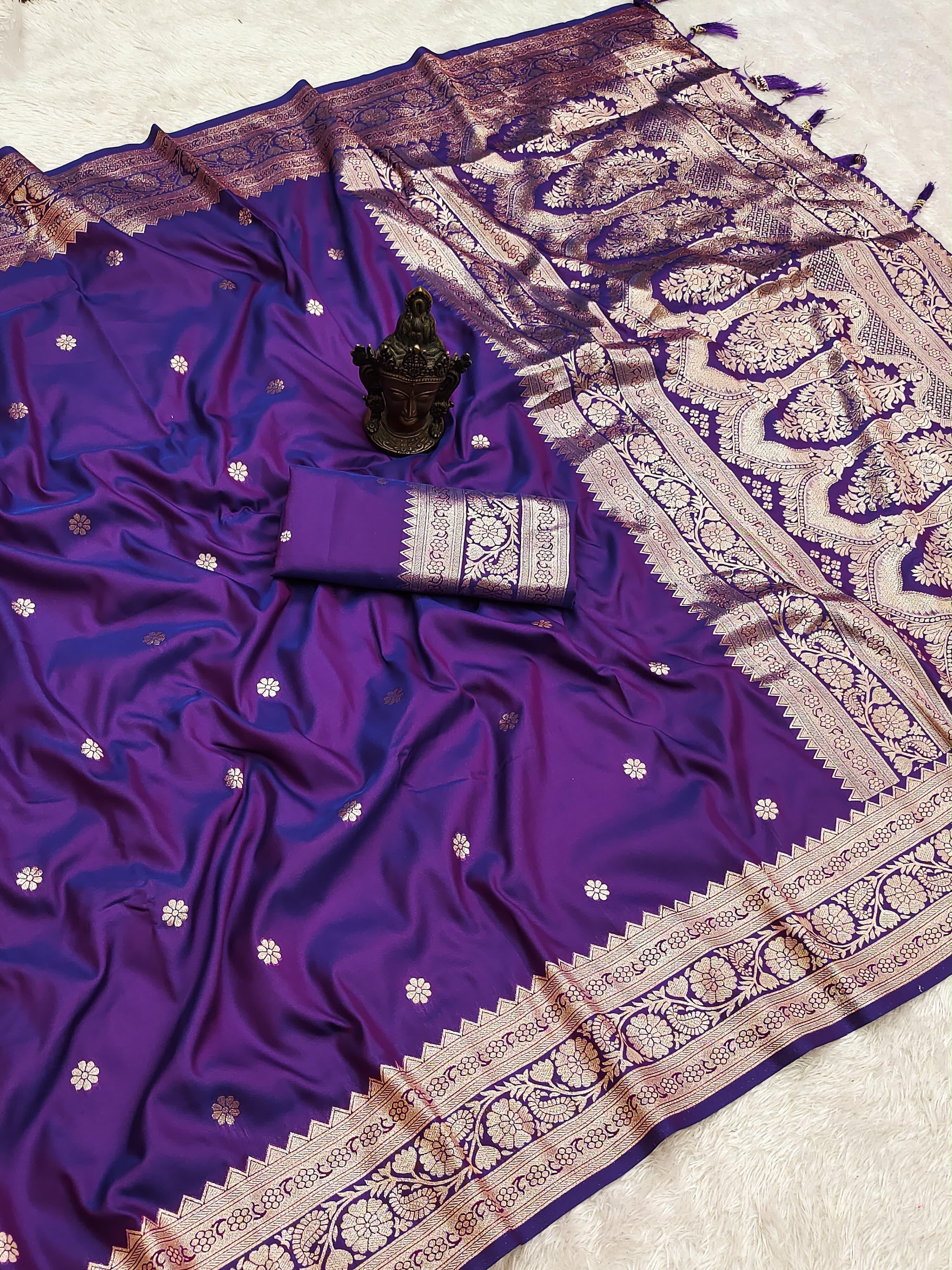 Soft banarasi Saree Secondary image