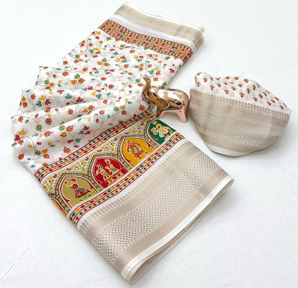 Kashmiri print Saree