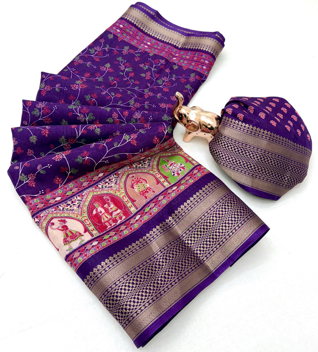 Kashmiri print Saree