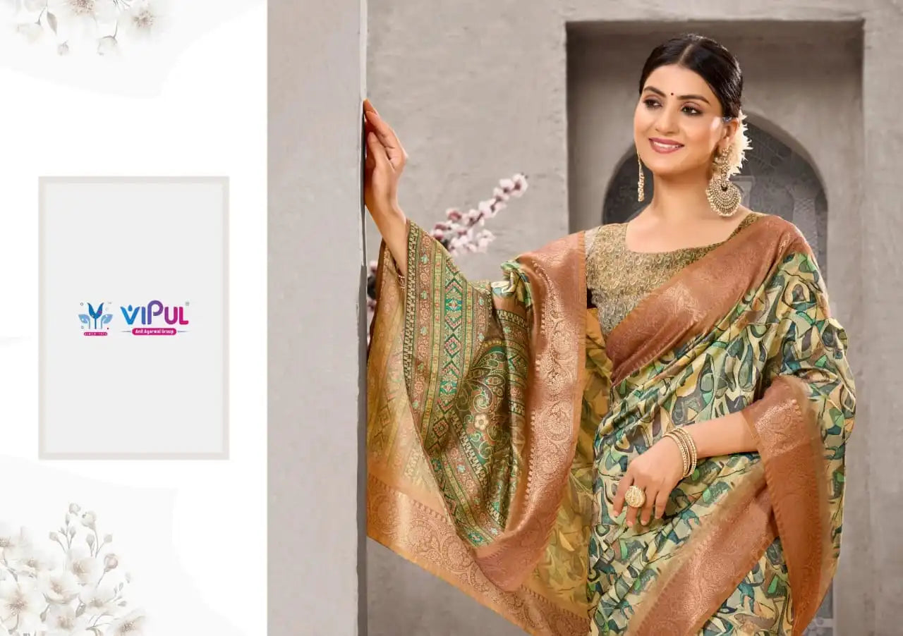 Vipul Sarees Feature Exquisite Silk Weaving Borders That Enhance Their Elegance