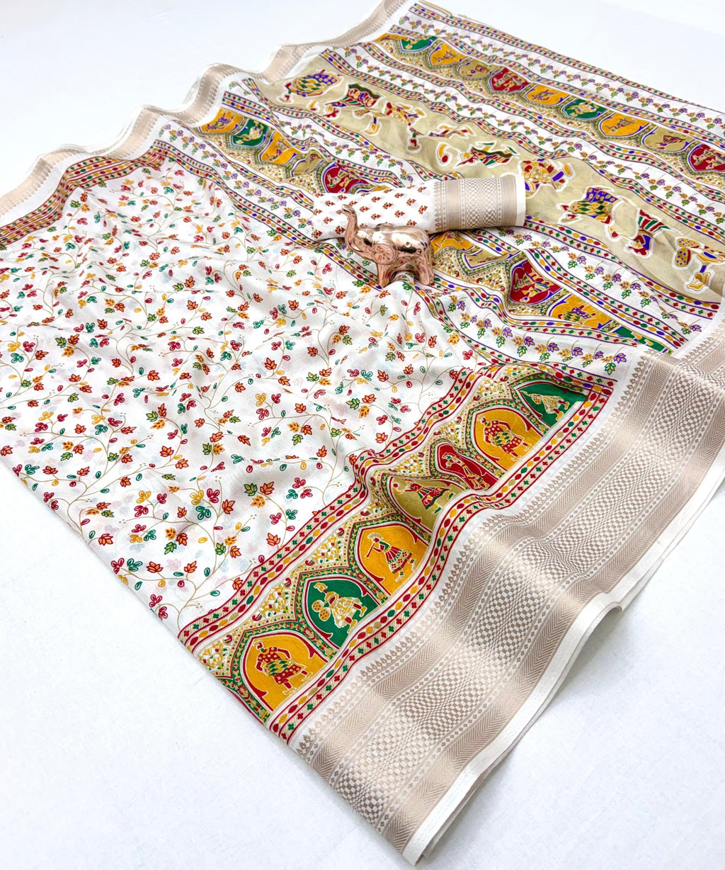 Kashmiri print Saree