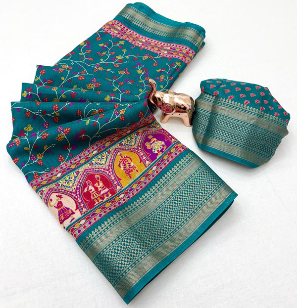 Kashmiri print Saree