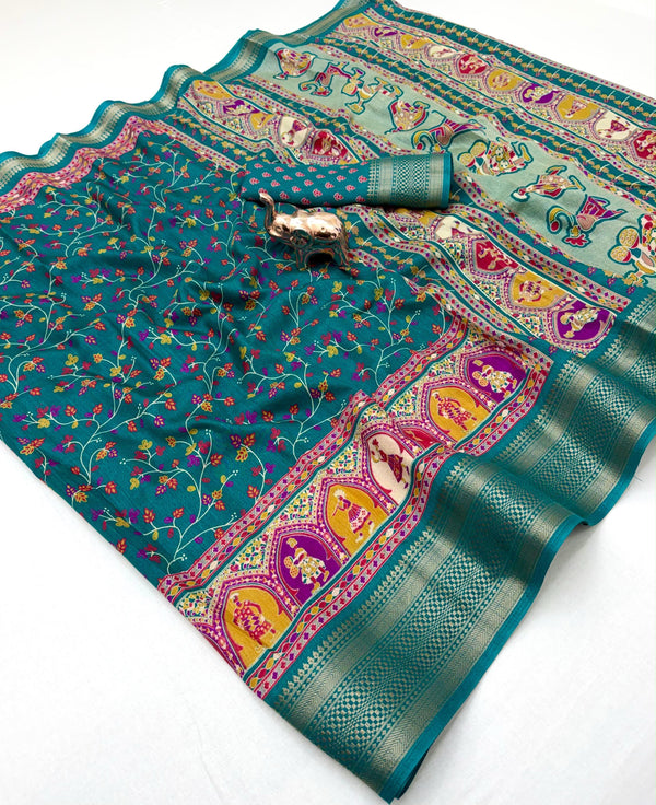 Kashmiri print Saree