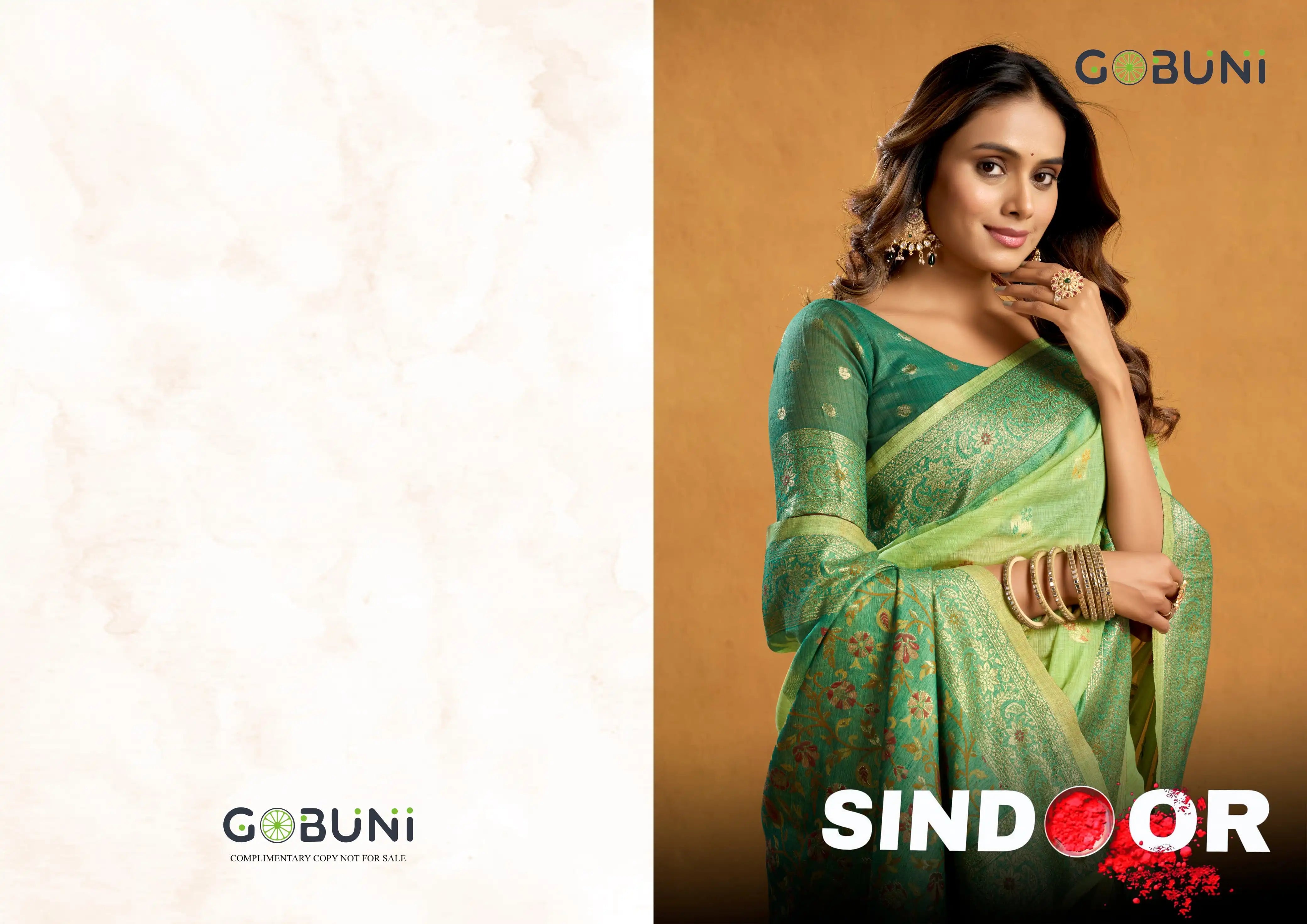 GOBUNI Sarees Are Crafted From Premium Spun Cotton Offering A Soft And Breathable Fabric