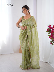 Fashion Berry Smooth Gold Crush Frabic Sarees With Vibrant Color