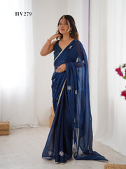 Fashion Berry Smooth Fandy Fabric Sarees With Vibrant Color