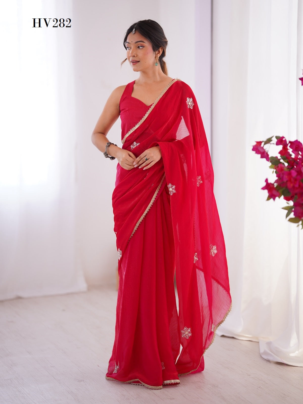 Fashion Berry Smooth Fandy Fabric Sarees With Vibrant Color