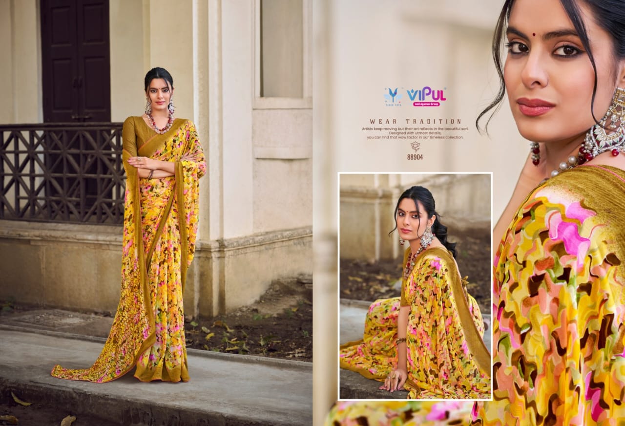 Vipul Collection - Vibrant Floral Printed Sarees for Every Occasion