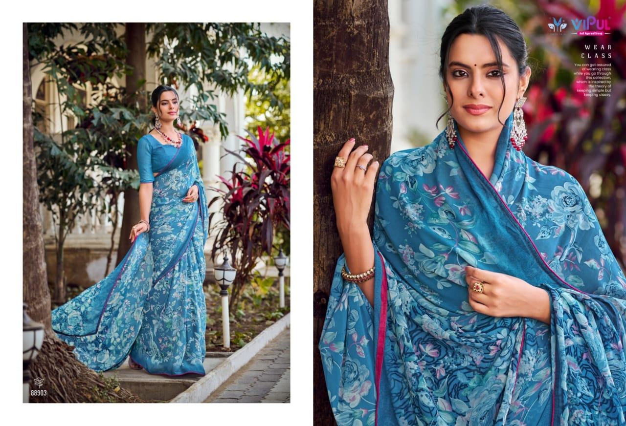 Vipul Collection - Vibrant Floral Printed Sarees for Every Occasion