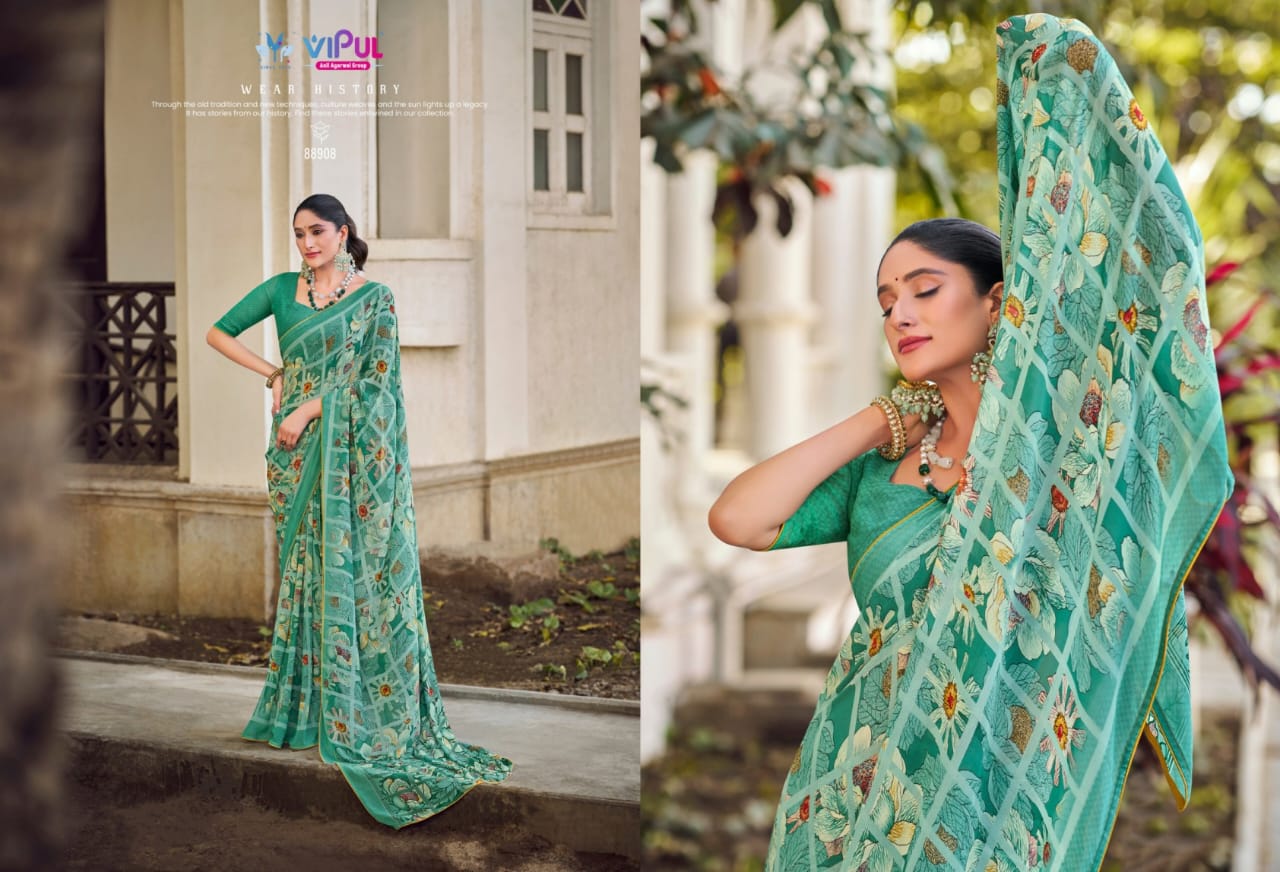 Vipul Collection - Vibrant Floral Printed Sarees for Every Occasion