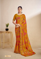 RUCHI SAREES - Vibrant Chiffon Sarees in Multiple Colors with Elegant Patterns