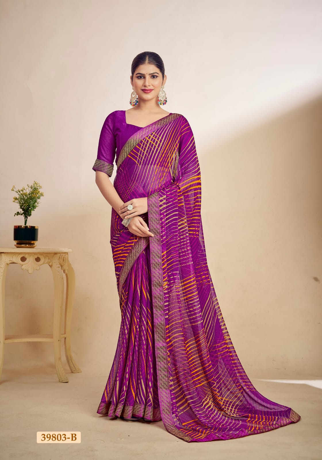RUCHI SAREES - Vibrant Chiffon Sarees in Multiple Colors with Elegant Patterns