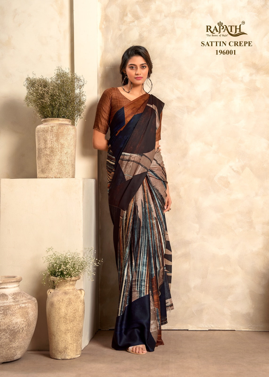 RajPath Fabrics: Elegant Printed Saree Collection