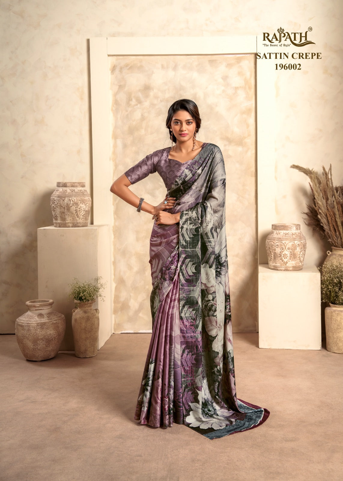 RajPath Fabrics: Elegant Printed Saree Collection