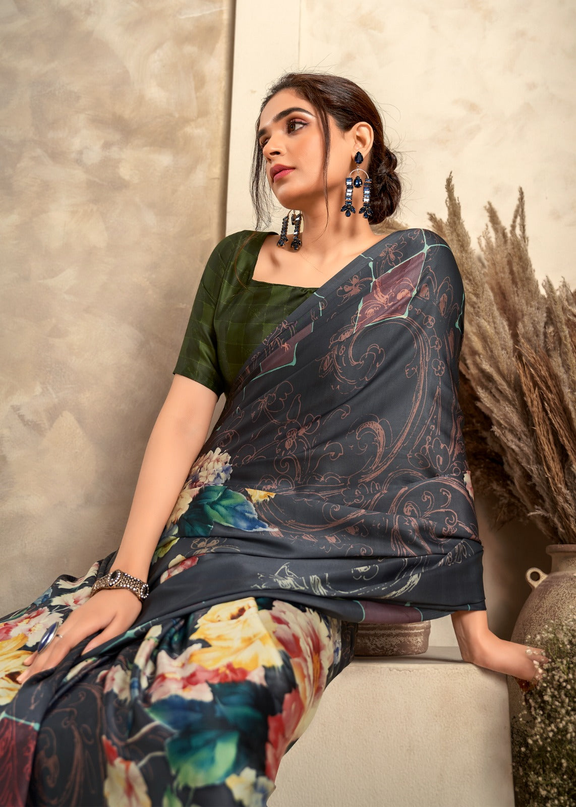 RajPath Fabrics: Elegant Printed Saree Collection