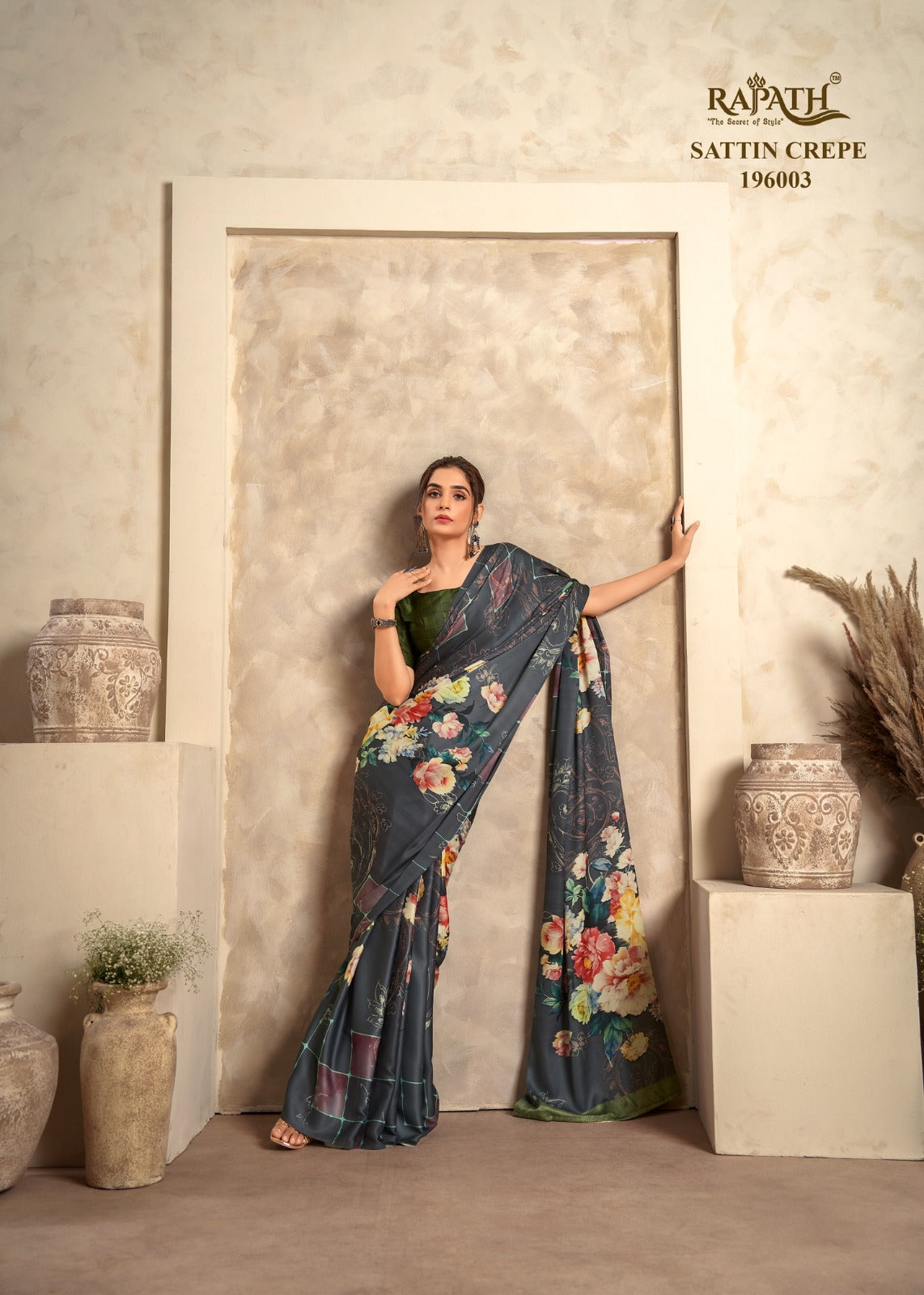 RajPath Fabrics: Elegant Printed Saree Collection