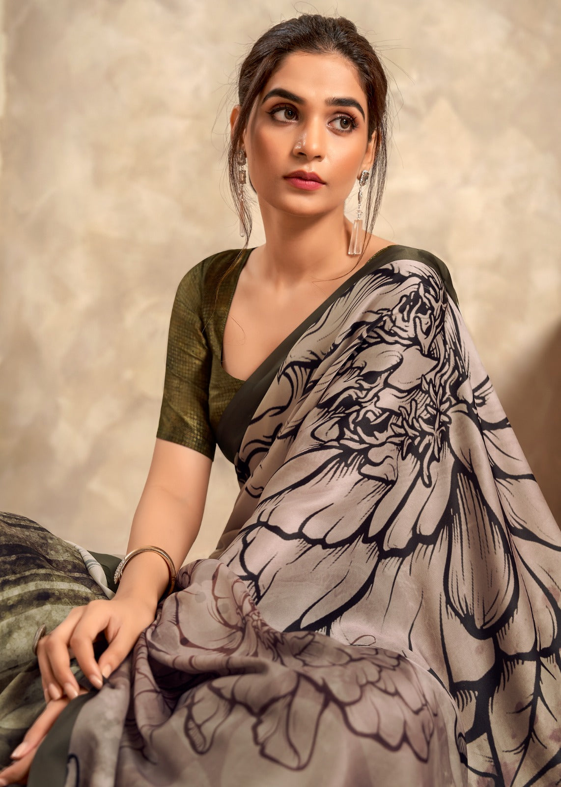 RajPath Fabrics: Elegant Printed Saree Collection