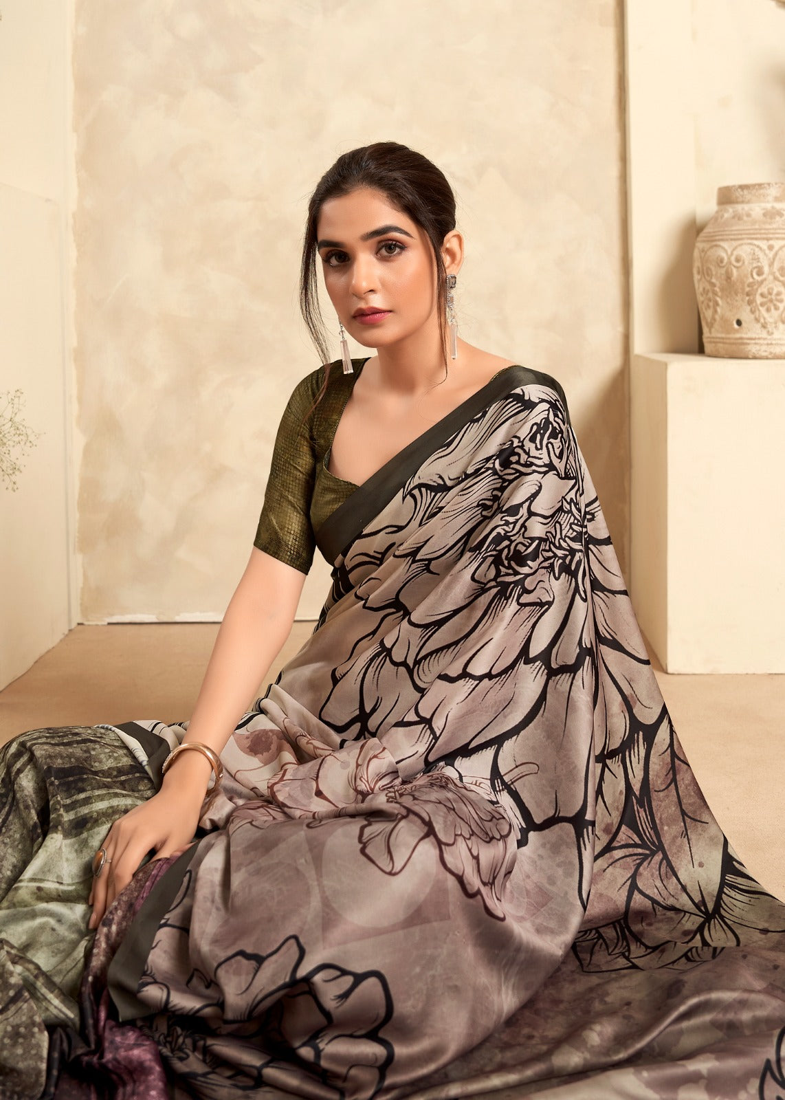 RajPath Fabrics: Elegant Printed Saree Collection