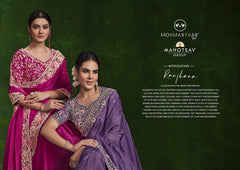 MAHOTSAV: Elegant Embroidered Saree Collection in Crepe and Satin