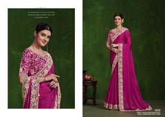 MAHOTSAV: Elegant Embroidered Saree Collection in Crepe and Satin