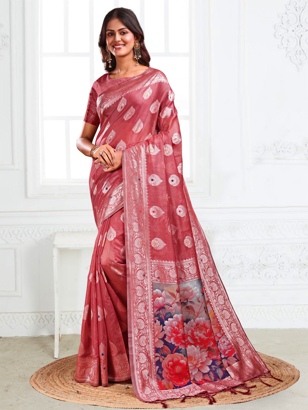 ASTITA: Elegant Floral Printed Silk Saree Collection