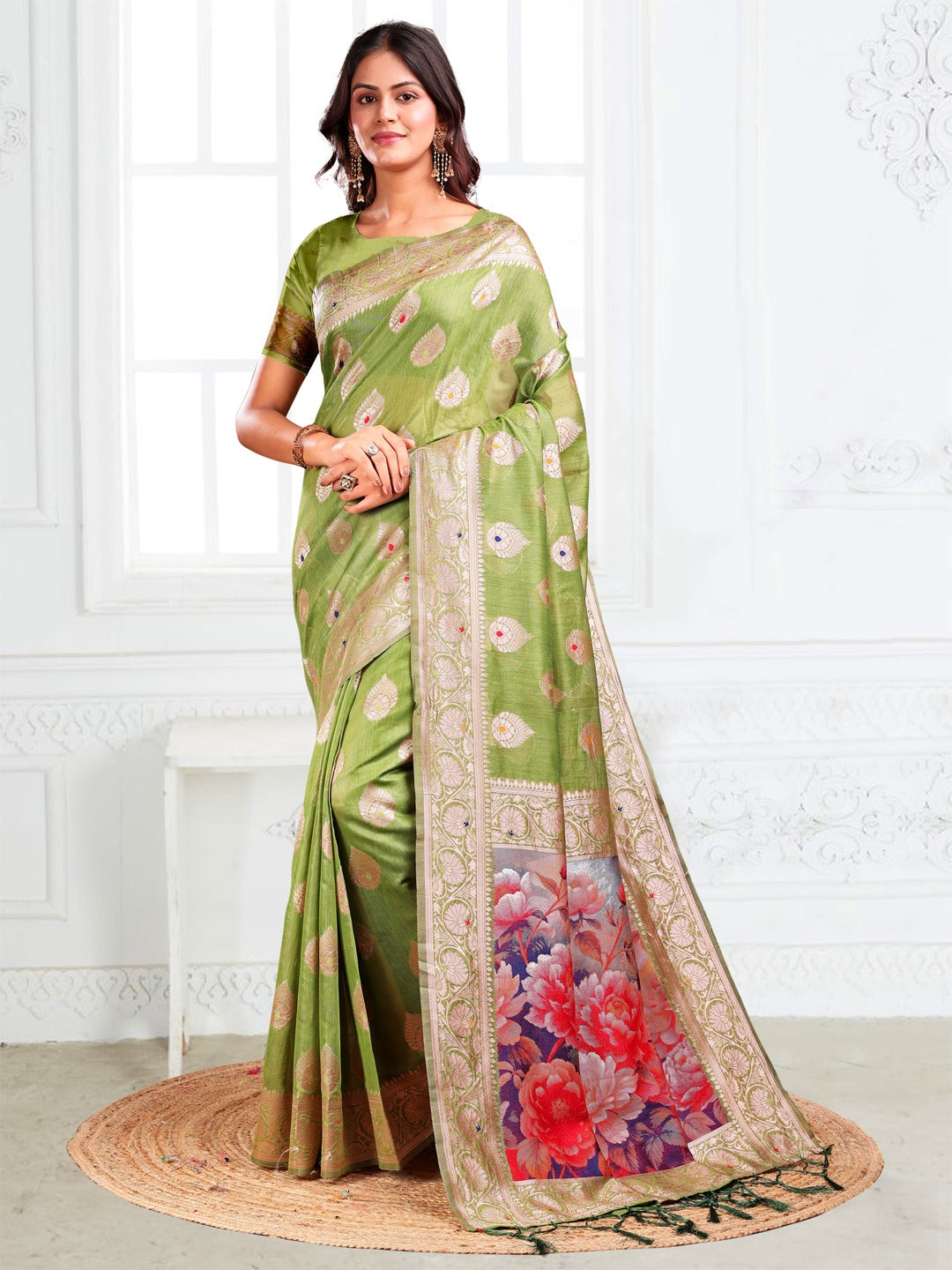 ASTITA: Elegant Floral Printed Silk Saree Collection