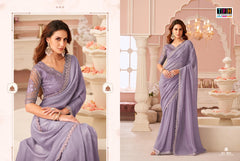 The Fashion Hub High Quality Embroidered Saree With Vibrant Color