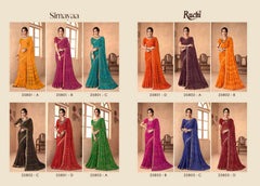 Ruchi Chiffon Bandhni Saree And Rich with Banarasi Border With Vibrant Rang of Color