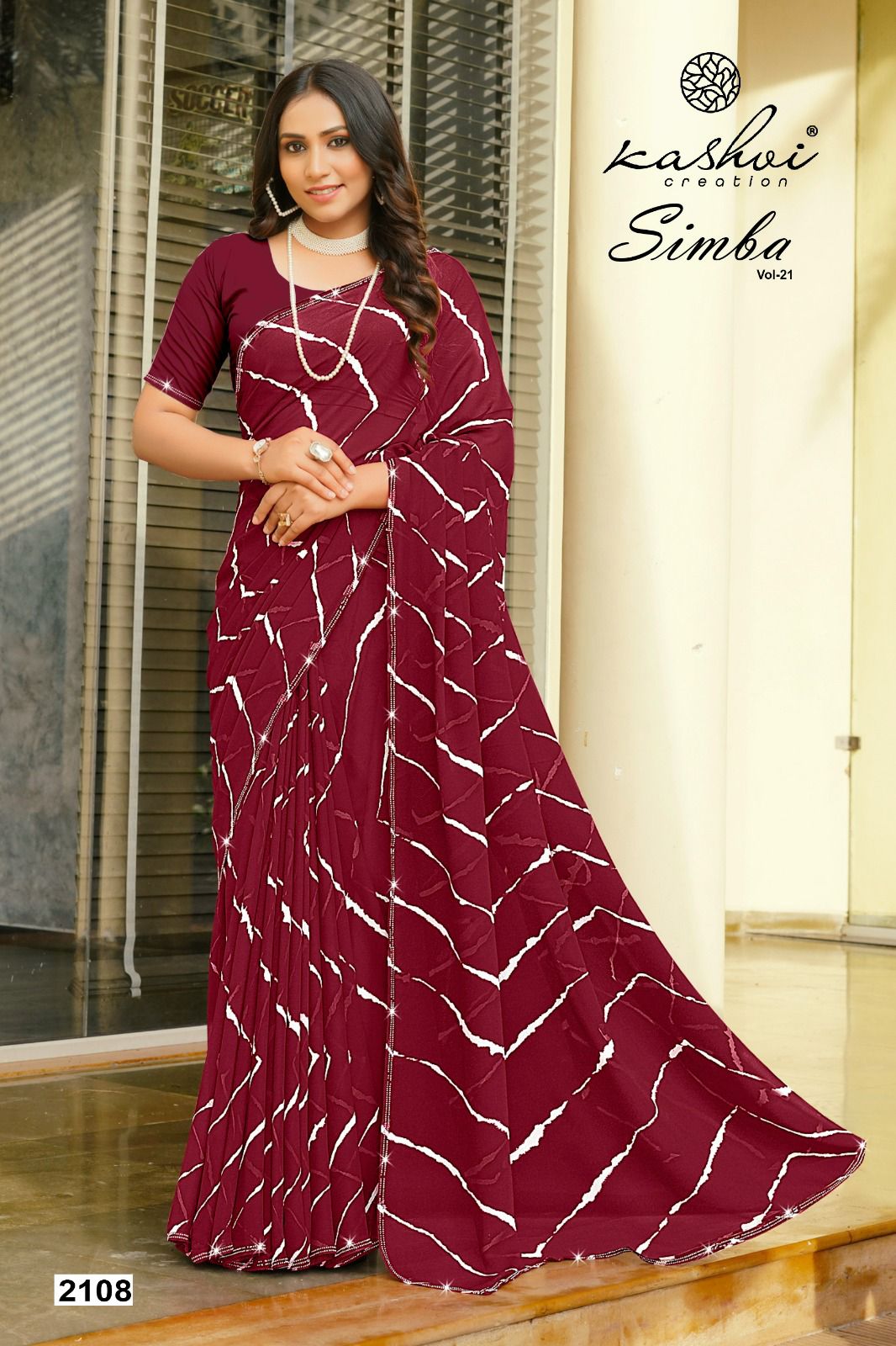 Kashvi Creation Georgette Lahariya Print offers a lightweight and elegant fabric choice