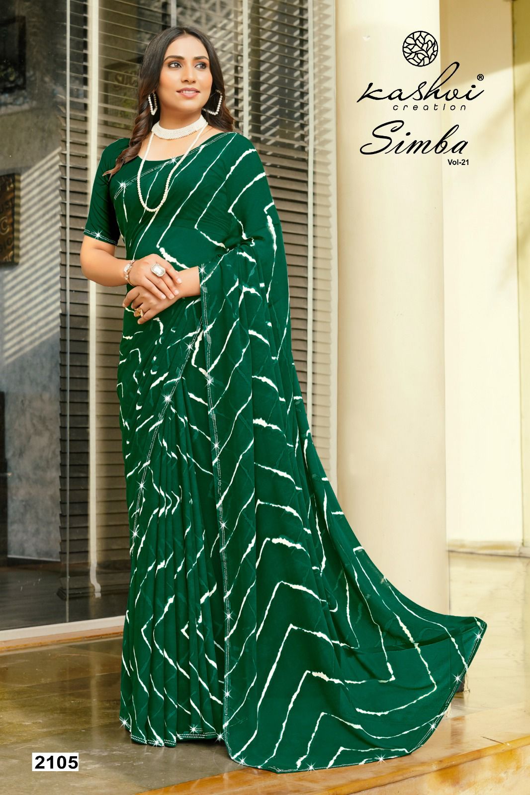 Kashvi Creation Georgette Lahariya Print offers a lightweight and elegant fabric choice