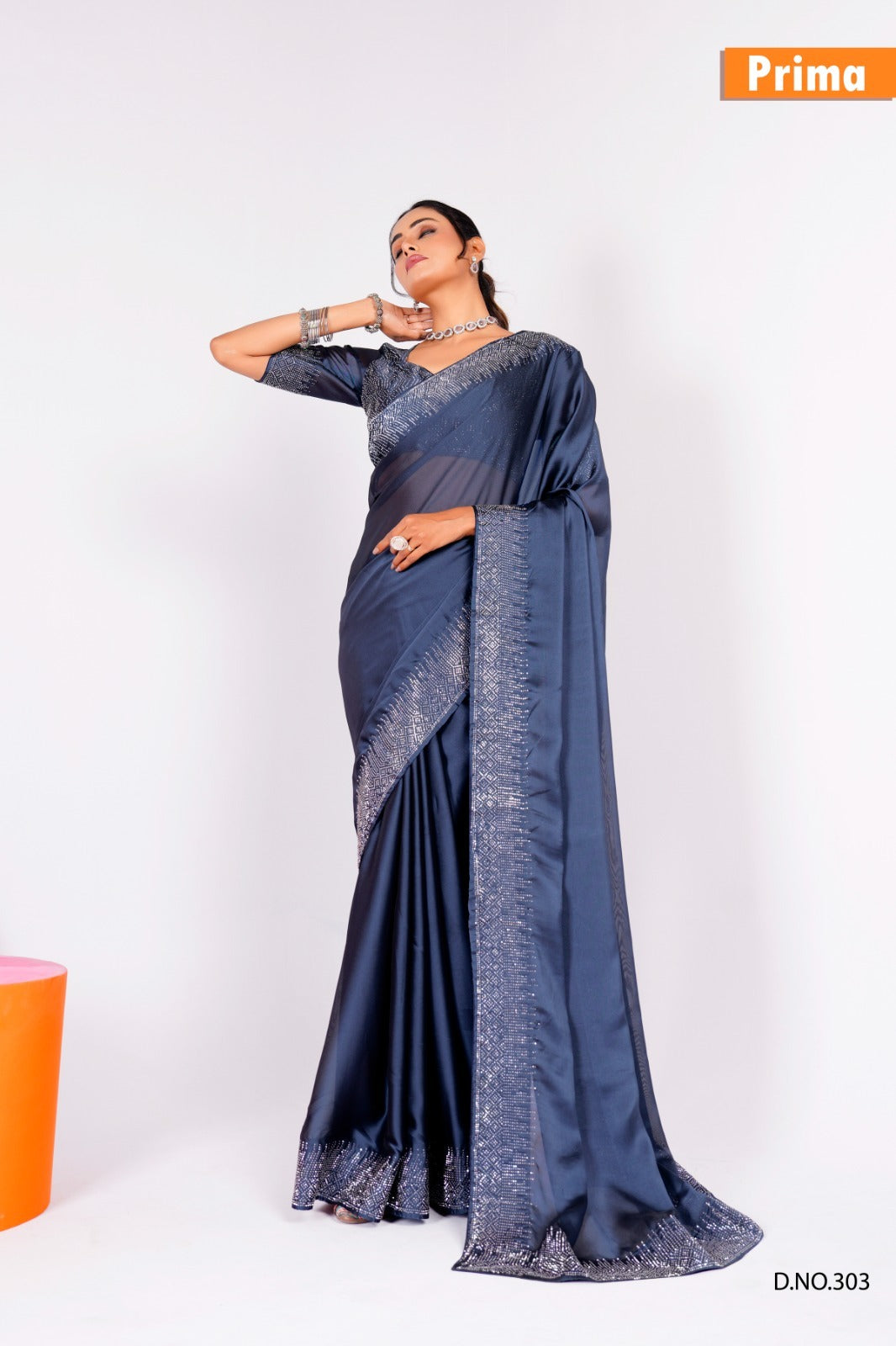 PRIMA Sarees Are Highly Crafted With Black Rangoli Fabric With Vibrant Color
